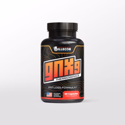 Veteran Owned Supplement Company MILLECOR Product Image for GNX-9 Thermogenic Fat Burner Front Image