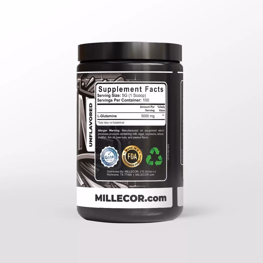 MILLECOR Glutamine Product Image Facts